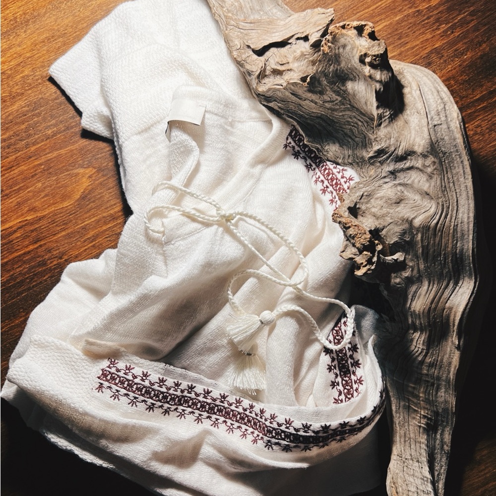 Boho Embroidered Cotton Tunic - Picture 3 of 15